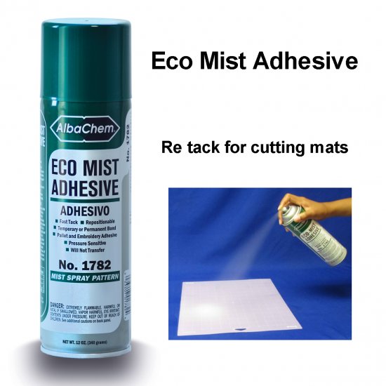 ECO mist adhesive for re tacking cutting mats.
