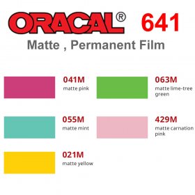 Oracal 641 Luxurious matte finish vinyl - 12 x 12 sheet