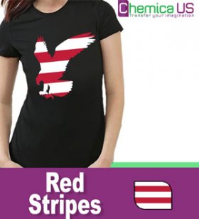 Chemica Fashion Pattern Red / White Stripes, HTV 12" x 15"