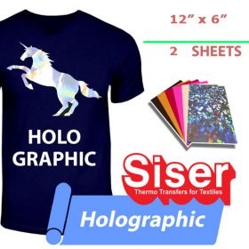 Siser Holographic Heat Transfer craft sheet 6" x12" sheets