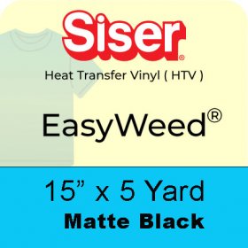 Siser EasyWeed Heat Transfer 15" x 5 Yard - Matte Black