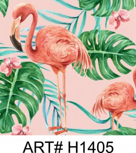 Flowers & flamingo Printed Patterns Vinyl Film ART# h1405