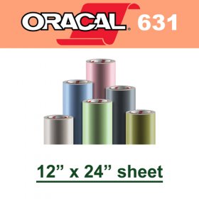 Oracal 631 Matte Removable Adhesive Vinyl Film 12" x 24" Sheet