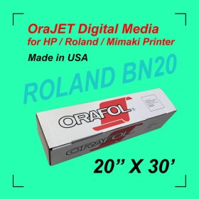 ORAJET 5000 Commercial Reflective Film, 20 in x 30' printable media for Roland BN/Mimaki/HP latex