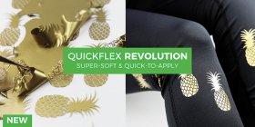 QUICKFLEX REVOLUTION Stretch Heat transfer film 15" X1 YD BLACK