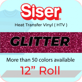 Siser Glitter Heat Transfer Vinyl 12" roll (5 yard to 25 yard)