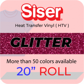 Siser Glitter Heat Transfer Vinyl 20" roll (5 yard to 25 yard)