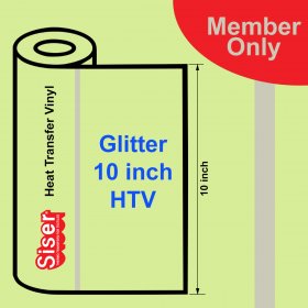 Siser Glitter Heat Transfer Vinyl (HTV) 10" by FOOT