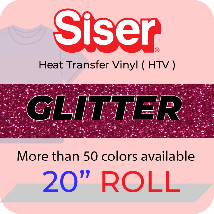 Siser Glitter Heat Transfer Vinyl 20\" roll (5 yard to 25 yard)