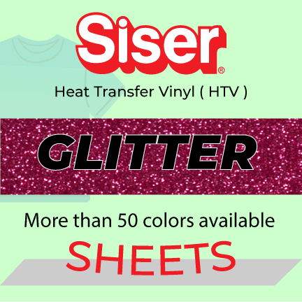 Siser Glitter Heat Transfer Vinyl (HTV) 12 x 24