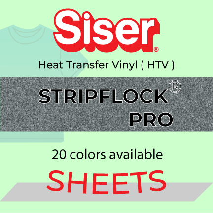 StripFlock Pro Heat Transfer Vinyl HTV Sheet(s)